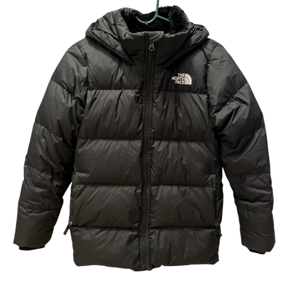 The North Face Kids Charcoal Puffer Jacket